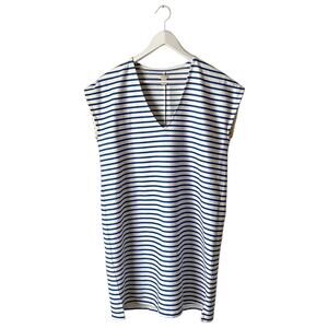 J. Crew Blue And White Striped Sheath Dress Size Small